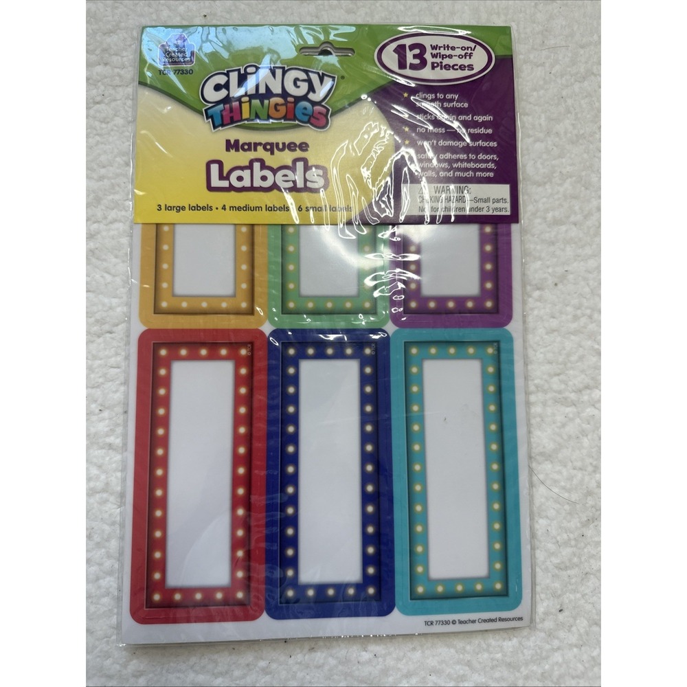 Teacher Created Resources Clingy Playful Patterns‎ Labels 13 Write On Wipe Off